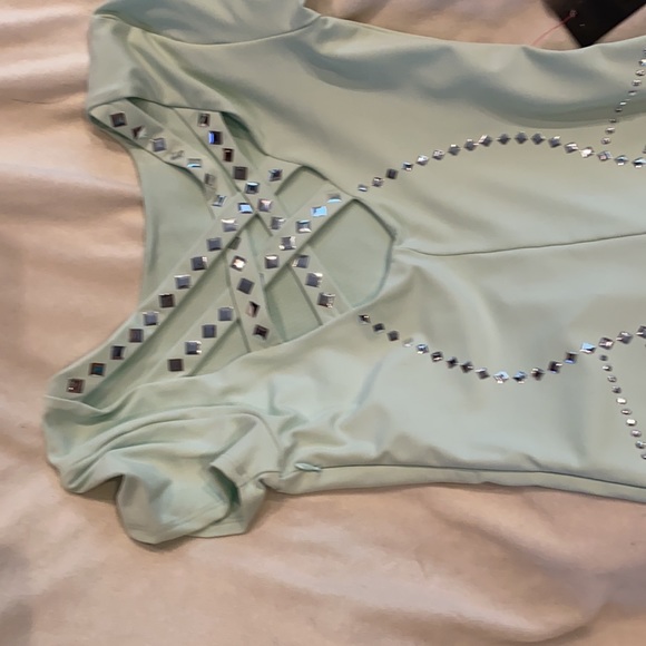 Seafoam green with stretch - Picture 3 of 4